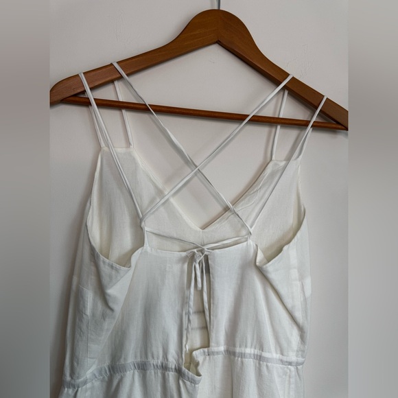 100% Cotton Dress - Crisscross Tie Back with Stitched Geometric Pattern - Picture 6 of 11